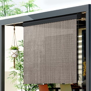 Outdoor Blinds Light Filtering Roll Down Awning Shade 2.1X2.5M Brown
