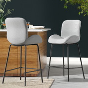 Elevate Your Kitchen Style with DuoDesign Metal Barstools - Set of 2