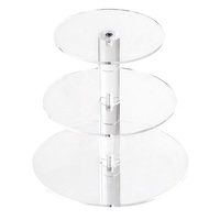 3 Tier Clear Acrylic Cake Stand 26CM