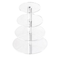 4 Tier Clear Acrylic Cake Stand 38CM