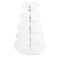 5 Tier Clear Acrylic Cake Stand 41CM