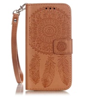 iPhone 6 Aeolian Bells Pattern Emboss Leather Case (Brown)