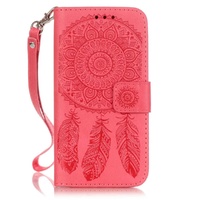 iPhone 6 Aeolian Bells Pattern Emboss Leather Case  (Red)