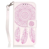 iPhone 6 Aeolian Bells Pattern Emboss Leather Case (White)