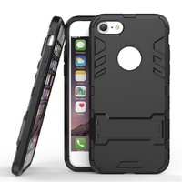 iPhone 7 Case HEAVY DUTY Iron Case Premium Shockproof Kickstand Bumper Black