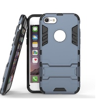 iPhone 7 Case HEAVY DUTY Iron Case Premium Shockproof Kickstand Bumper Grey