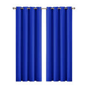 2 Panels Blue 40x108 Inches Blockout Curtains
