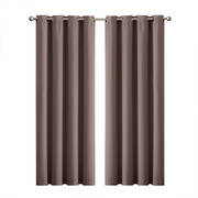 2 Panels Taupe 40x108 Inches Blockout Curtains