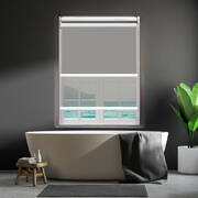 Modern Day/Night Double Roller Blinds Commercial Quality 60x210cm Grey Grey