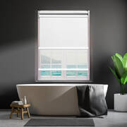 Modern Day/Night Double Roller Blinds Commercial Quality 60x210cm White White