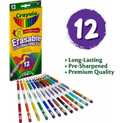 Vibrant Erasable Colored Pencils: Enhance Your Art with 12pcs Set