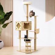 Wooden Cat Tower with Ladder: The Perfect Haven for Your Feline Friend