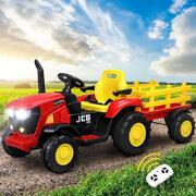 XL Ride On Tractor 12V Kids Electric Vehicle Toy Cars W/ Trailer Remote