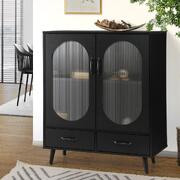 Elegant Sideboard Buffet Cabinet: Stylish Storage and Coffee Bar