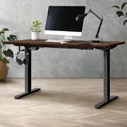  Standing Desk Electric Height Adjustable Motorised Sit Stand Desk 150 Black and Walnut