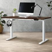  Standing Desk Electric Height Adjustable Motorised Sit Stand Desk 150cm White and Walnut