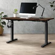  Standing Desk Electric Height Adjustable Motorised Sit Stand Desk 150cm Black and Walnut