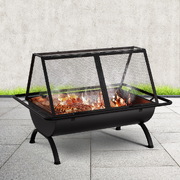 Grillz Fire Pit Bbq Grill Outdoor Fireplace Steel