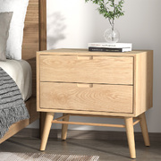 Bedroom Storage Nightstand with 2 Drawers Side End Table