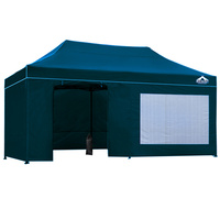 Instahut Outdoor Pop Up Gazebo 3x6m Wedding Marquee Tent Wall Gazebos Sailor Blue