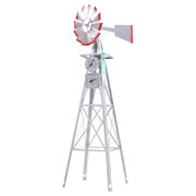 Garden Windmill 4Ft 146Cm Metal Ornaments Outdoor Decor Wind Will