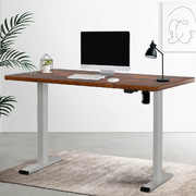 Adjustable Grey Brown Electric Standing Desk