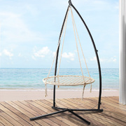 Kids Outdoor Nest Spider Web Swing Hammock Chair With Steel Stand 100Cm