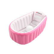 Inflatable Baby Tub Travel Bath Kids Bathtub Shower Newborn Swimming Pool Pink