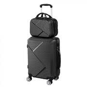 2pcs Luggage Set 24"+12" Black Colour