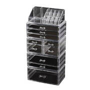 10 Drawers Cosmetic Makeup Box Clear Acrylic