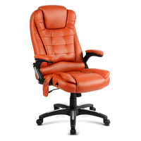 8-Point Heated Massage Office Chair Amber