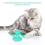 Cat Massage Rotatable Spinner Catnip Blue 