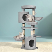 Cat Tree Tower Scratching Post Scratcher Wood Condo House Toys Bed 123Cm