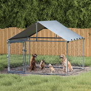 Dog Kennel Large House Xl Pet Run Cage Puppy Outdoor Enclosure With Roof