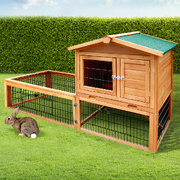 Chicken Coop 155X49X90Cm Rabbit Hutch Large Wooden Run