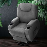 Recliner Chair Lift Assist Heated Massage Chair Velvet Milio