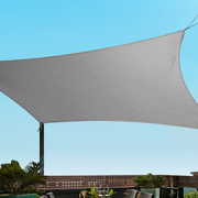 Sun Shade Sail Cloth Shadecloth Rectangle Canopy Grey 280Gsm 3X3M