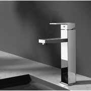 Bathroom Basin Mixer Tap Square Tall Faucet Vanity Laundry Chrome