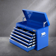 9 Drawer Tool Box Cabinet Chest Toolbox Storage Garage Organiser Blue
