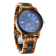 Handcrafted Zebra Ebony Wood Watch - Best Gift Idea!