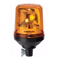 A OPTIMAX ROTATING LIGHT BEACON AMBER PORTABLE 12/24V PIPE MOUNT