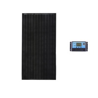 12V 220W BLACK SOLAR PANEL KIT CARAVAN MONO CAMPING CHARGING PWM REGULATOR