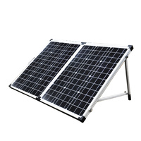 12V 120W Folding Solar Panel Mono MPPT Boat Camping Power Charging Kit Battery