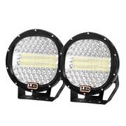 Pair 9inch CREE LED Driving Lights Spotlights Spot Flood Combo 4x4 OffRoad 9inch