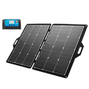 160W 12V Folding Solar Panel Kit Camping Charging