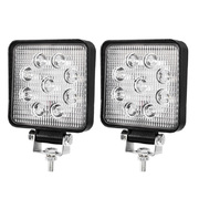 2x 4inch CREE LED Work Lights Flood Beam Square Fog Lamp Reverse Offroad 4WD