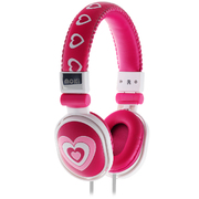 Moki Popper Pink Headphones Hearts 3