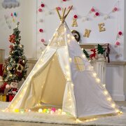 5 Poles Giant Kids Teepee Tent (Natural Canvas