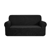 Polyester Jacquard Sofa Cover 3 Seater (Black)