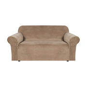 Velvet Sofa Cover 2 Seater (Blush Brown)
